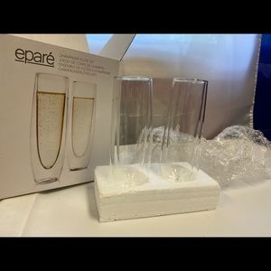 Epare champagne drinking glasses set or 2